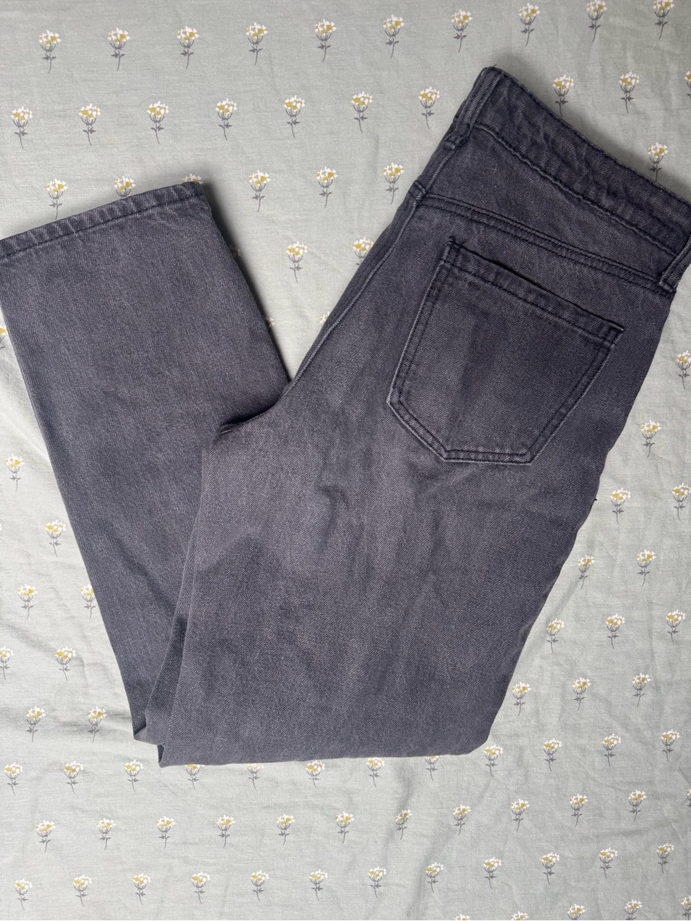 bp Womans Slim Straight Jeans in Charcoal Black